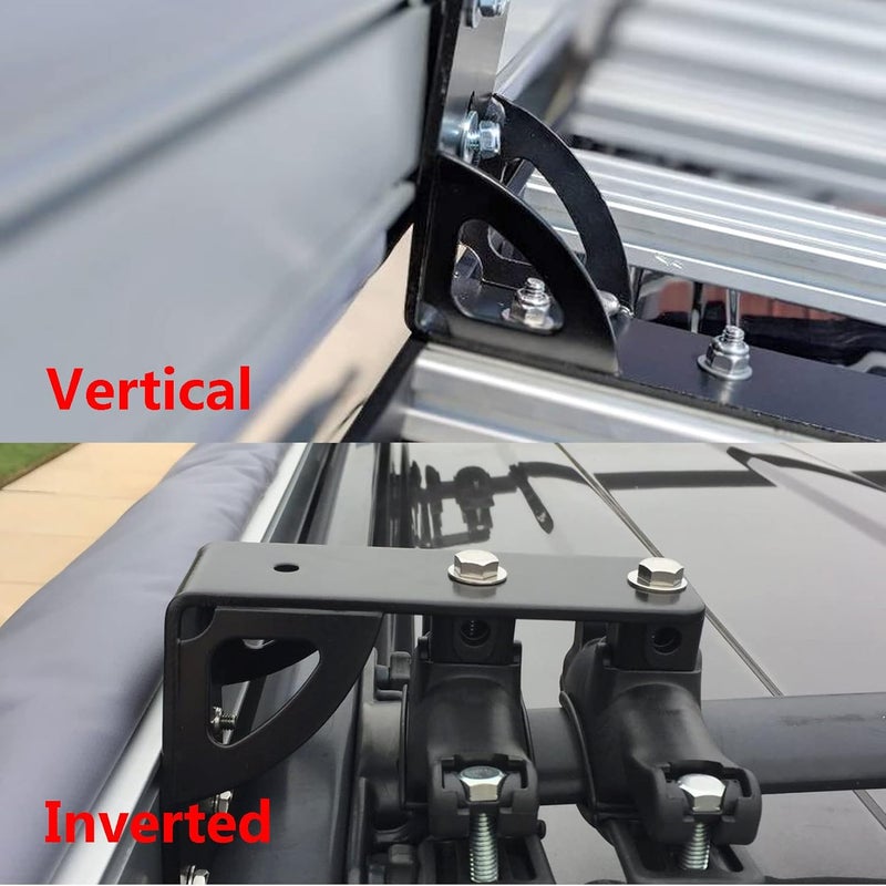 LicBund 813402 50mm Awning Bracket Gusseted Awning Holder Compatible with Thule Rhino Heavy Duty Bar - Image 5